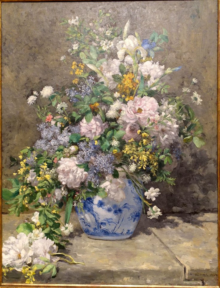 Spring Bouquet by Pierre-Auguste Renoir, 1866, oil on canvas - Fogg Art Museum, Harvard University - DSC01224