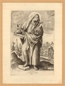St Matthias 1592 print by Maerten de Vos, S.I 884, Prints Department, Royal Library of Belgium