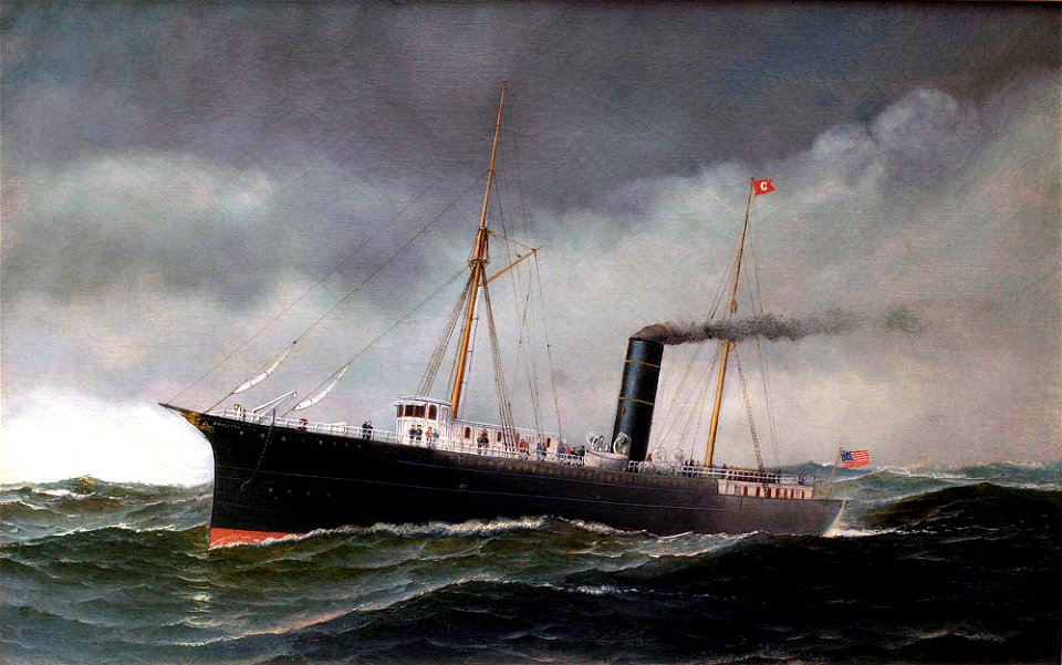 SS Knickerbocker At Sea, by Antonio Jacobsen 8450