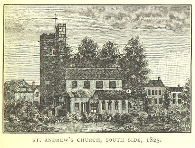 St Andrew's Church, Rugby (1825 drawing)