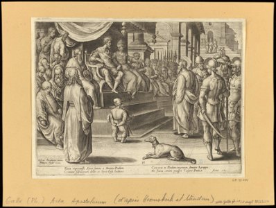 St Paul Before Festus and Agrippa 1582 print by Stradanus, S.I 55784, Prints Department, Royal Library of Belgium