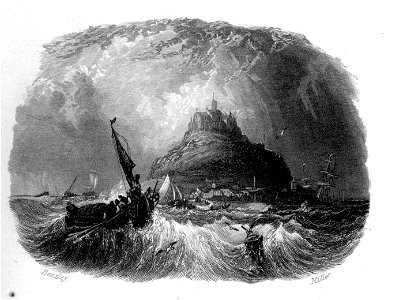 St Michael's Mount engraving by William Miller after Bentley