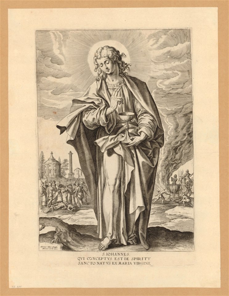 St John 1592 print by Maerten de Vos, S.I 875, Prints Department, Royal Library of Belgium