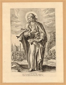 St John 1592 print by Maerten de Vos, S.I 875, Prints Department, Royal Library of Belgium