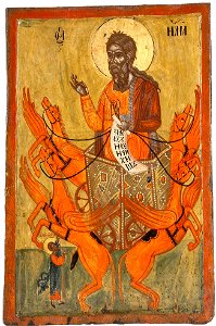 St Elijah Late XVII - Early XVIII Century, Nikola Bolnichki Church, Ohrid Icon Gallery