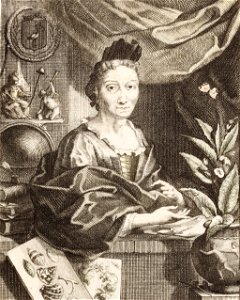 St presse merian houbraken portrait-merian 1717