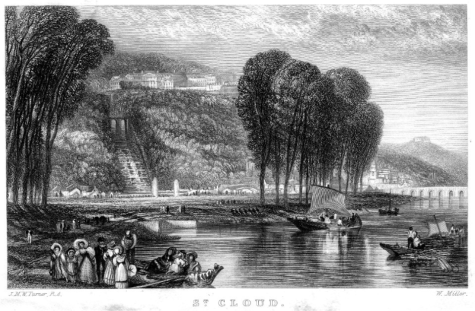 St Cloud engraving by William Miller after Turner R532