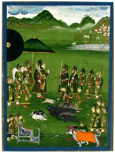Sri Jawan Singhji and the spoils of his hunt (6124556281)