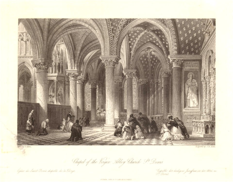 St Denis, Chapel of the Virgin, published 1845