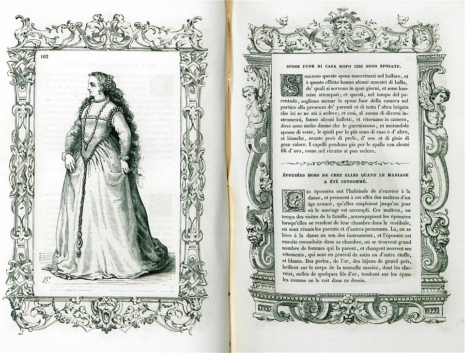 Spose fuor di casa dopo che sono sposate - Vecellio Cesare - 1860