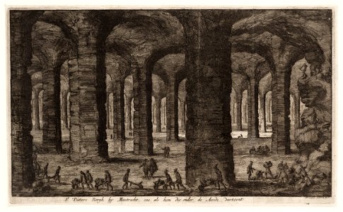 St Pieters bergh bij Mastricht, soo als hem die onder de aerde vertoont, objectnr A 19672