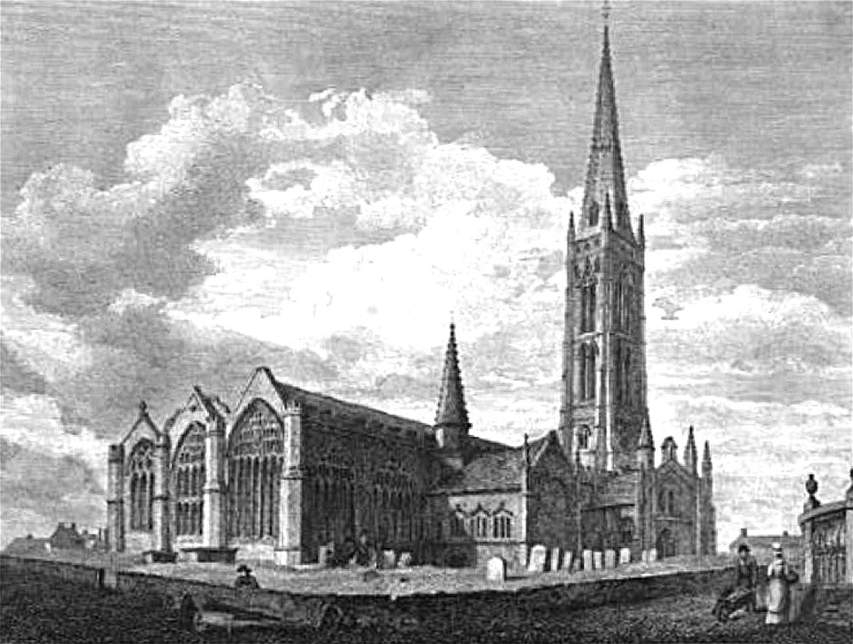 St Wulfram's Church, Grantham, Lincolnshire, England pre 1806