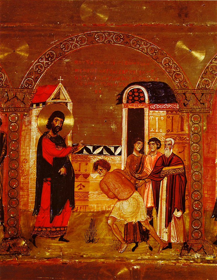 St Eustratius Miracle Icon Sinai 12th century