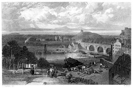 St James Ct Edinburgh engraving by William Miller after C Stanfield