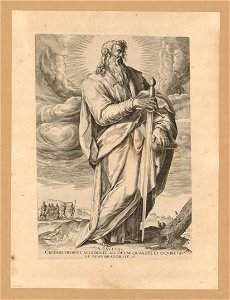St Paul 1592 print by Maerten de Vos, S.I 885, Prints Department, Royal Library of Belgium