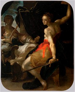 Bartholomeus Spranger - Allegory of Justice and Prudence - WGA21690. Free illustration for personal and commercial use.