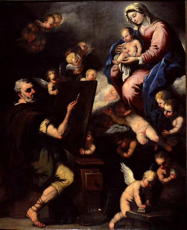 St Luc traçant le portrait de la vierge - Luca Giordano (A 55)