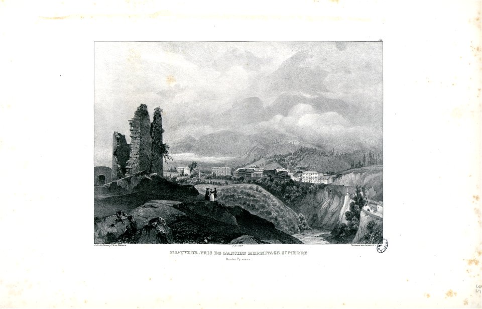 St Sauveur pris de l' ancien hermitage St Pierre (Hautes Pyrénées) - Fonds Ancely - B315556101 A JACOTTET 1 038