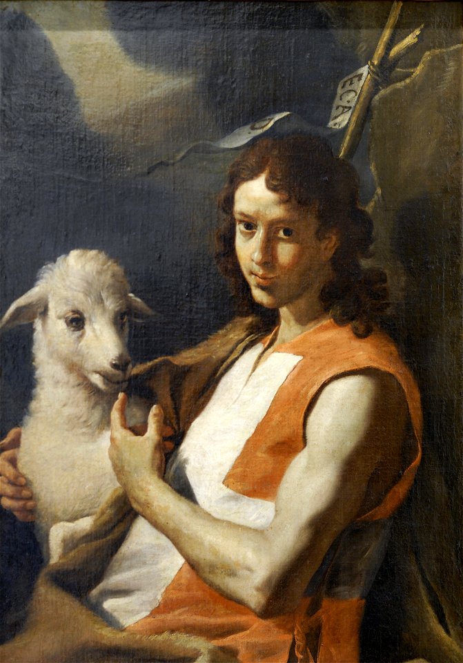 St John the Baptist Wearing the Red Tabard of the Order of St John - Mattia Preti