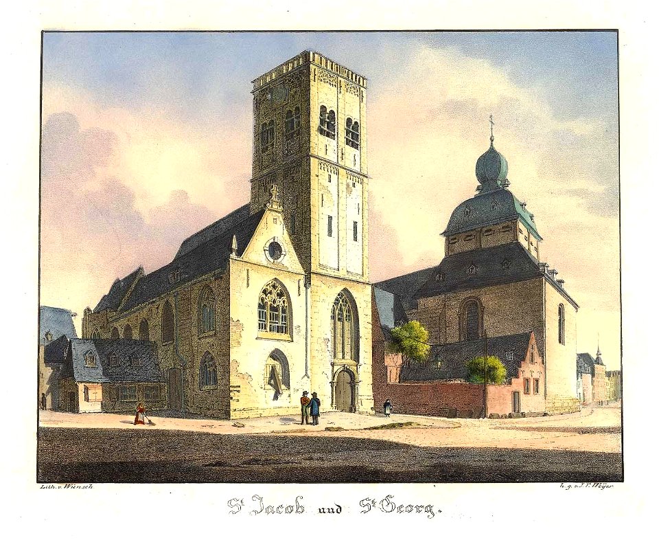 St. Jacob und St. Georg, Johann Peter Weyer (Zeichnung) und Anton Wünsch (Lithografie), 1827 (uncropped)
