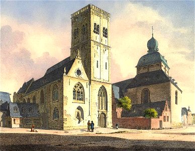 St. Jacob und St. Georg, Johann Peter Weyer (Zeichnung) und Anton Wünsch (Lithografie), 1827