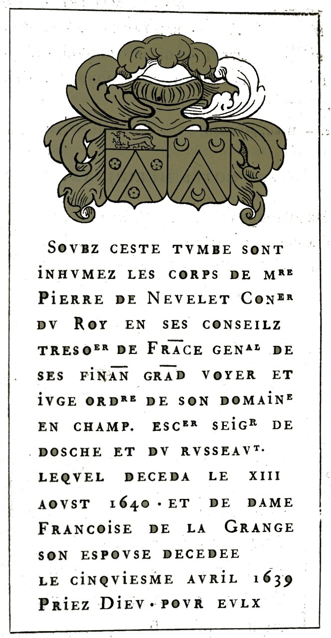 St nizier Pierre Nevelet françoise de la grange 01401