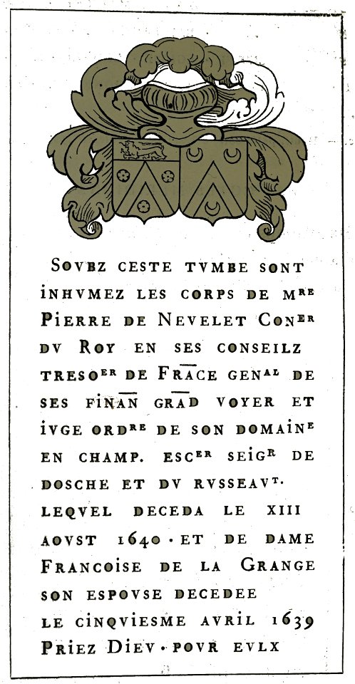 St nizier Pierre Nevelet françoise de la grange 01401