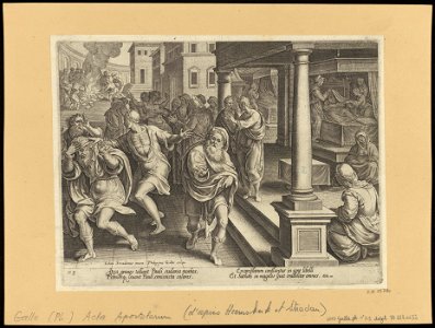 St Paul and The Exorcists at Ephese 1582 print by Stradanus, S.I 55780, Prints Department, Royal Library of Belgium