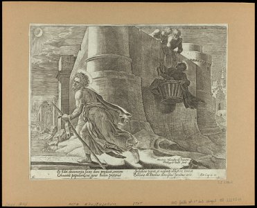 St Paul Escaping from Damascus by Night 1575 print by Maarten van Heemskerck, S.I 55802, Prints Department, Royal Library of Belgium