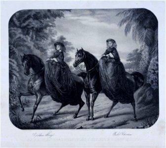 SS. AA. II. As SERmas. Princezas D. Isabel e D. Leopoldina - Litografia