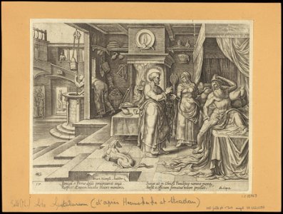 St Peter Healing Aeneas at Lydda 1575 print by Maarten van Heemskerck, S.I 55769, Prints Department, Royal Library of Belgium