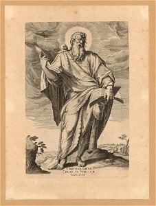 St Bartholomew 1592 print by Maerten de Vos, S.I 880, Prints Department, Royal Library of Belgium