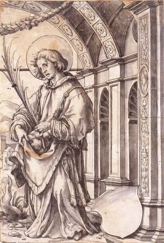 St Stephen, Design for a Stained Glass Window, by Hans Holbein the Younger