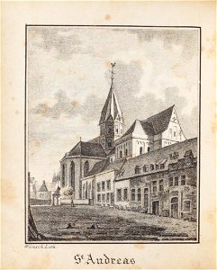 St. Andreas, Johann Peter Weyer (Zeichnung) und Anton Wünsch (Lithografie), 1827 (book page, uncropped)