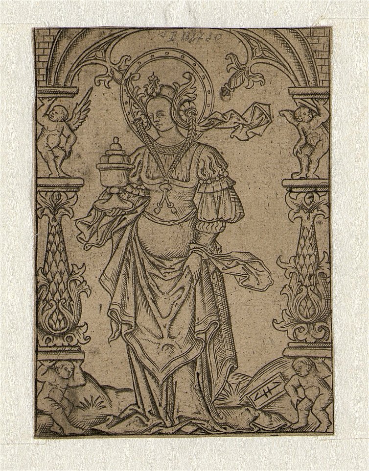 St. Mary Magdalen ca.1519 print by Master S., S.II 132730, Prints Department, Royal Library of Belgium