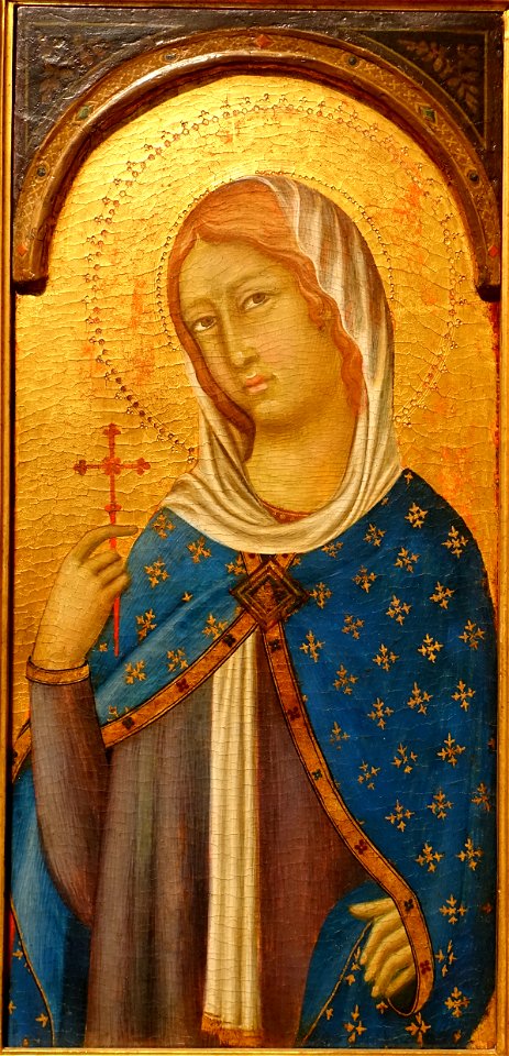 St. Margaret Holding the Cross, attributed to Ugolino da Siena, 1330, tempera on wood - Portland Art Museum - Portland, Oregon - DSC08959