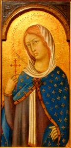 St. Margaret Holding the Cross, attributed to Ugolino da Siena, 1330, tempera on wood - Portland Art Museum - Portland, Oregon - DSC08959