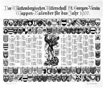 St-Georgen-Verein Wappenkalender 1900 von Closs