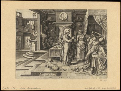 St Peter Healing Aeneas at Lydda 1575 print by Maarten van Heemskerck, S.I 55835, Prints Department, Royal Library of Belgium