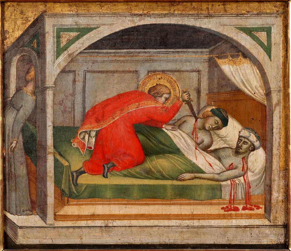 St Julianus Murdering his Parents (Aretino Spinello) - Nationalmuseum - 19904