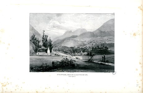 St Sauveur, pris de la route de Luz (Hautes Pyrénées) - Fonds Ancely - B315556101 A JACOTTET 1 039
