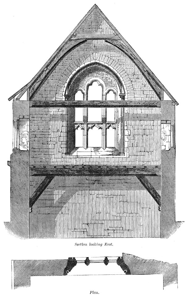 St James' Priory Bristol looking east wall section