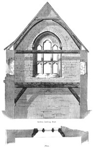 St James' Priory Bristol looking east wall section