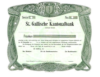 St. Gallische Kantonalbank 1900