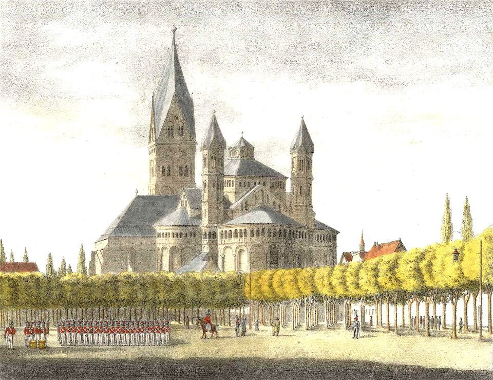 St. Aposteln, Johann Peter Weyer (Zeichnung) und Anton Wünsch (Lithografie), 1827