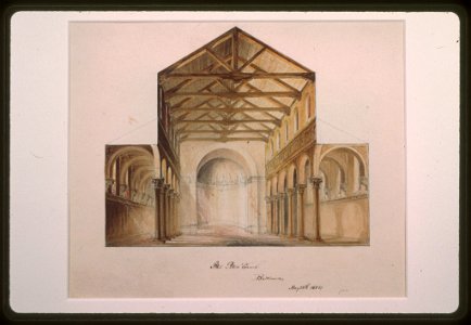 St. Peter's Church (Baltimore, Maryland). Interior. Perspective. Rendering LCCN97516615