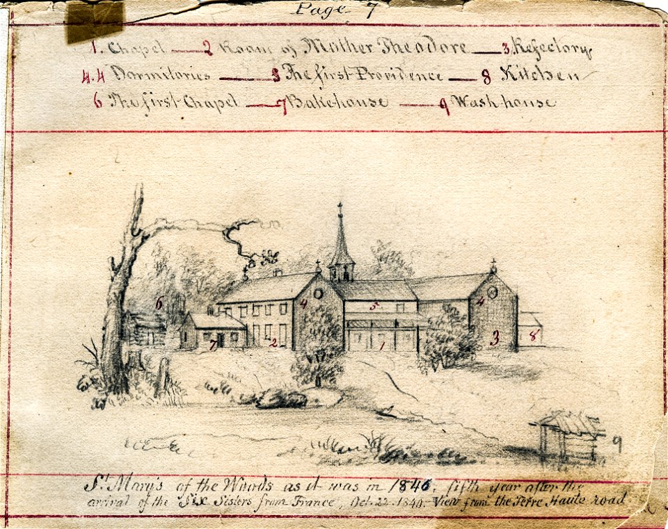 St Mary Sketchbook 07 - St Mary-of-the-Woods 1846