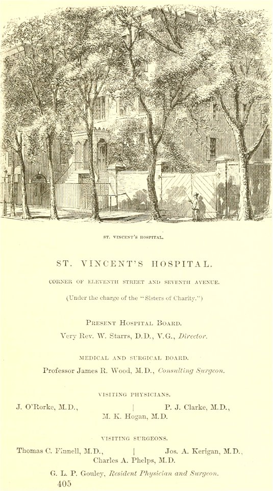 St. Vincent's Hospital, New York City, Valentine's Manual