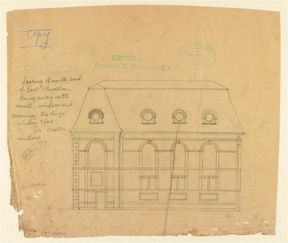 Stable for Oliver Belmont Esq., Newport, R.I. North end of east elevation) - R.H LCCN2015645539