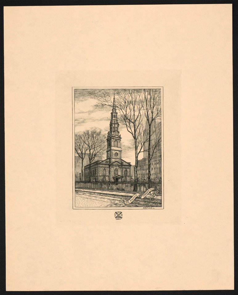 St. Paul's chapel, 1895 - E.D. French sc. LCCN2012648912